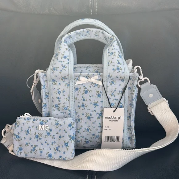 Viral Madden Girl Floral Mini Tote with Matching Coin Purse - Picture 4 of 14